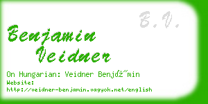 benjamin veidner business card